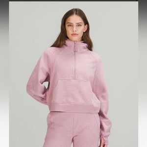 Lululemon Scuba Oversized Half Zip Hoodie. XL/XXL Heathered Pink Taupe